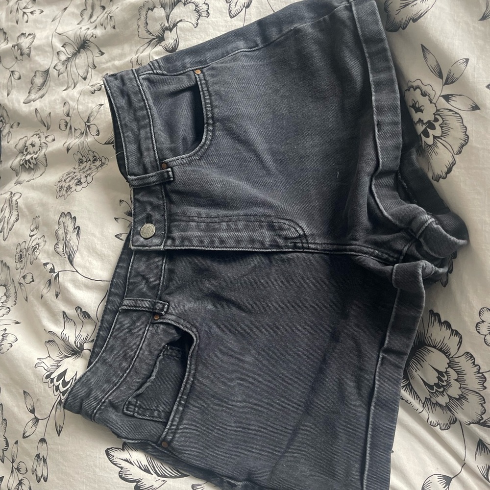 Dark Gray Denim Shorts